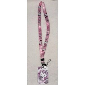 Hello Kitty Pink Lanyard ID Badge Sanrio
